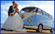 Classic VW camper wedding transport in Dorset